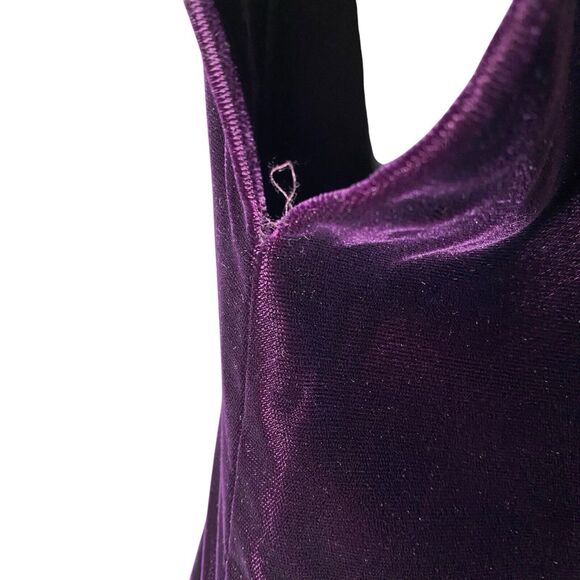 Vtg 80s Patty O’Neil Velvet Dress Womens 6 Purple Whimsigoth Witchy USA Made - Picture 13 of 16